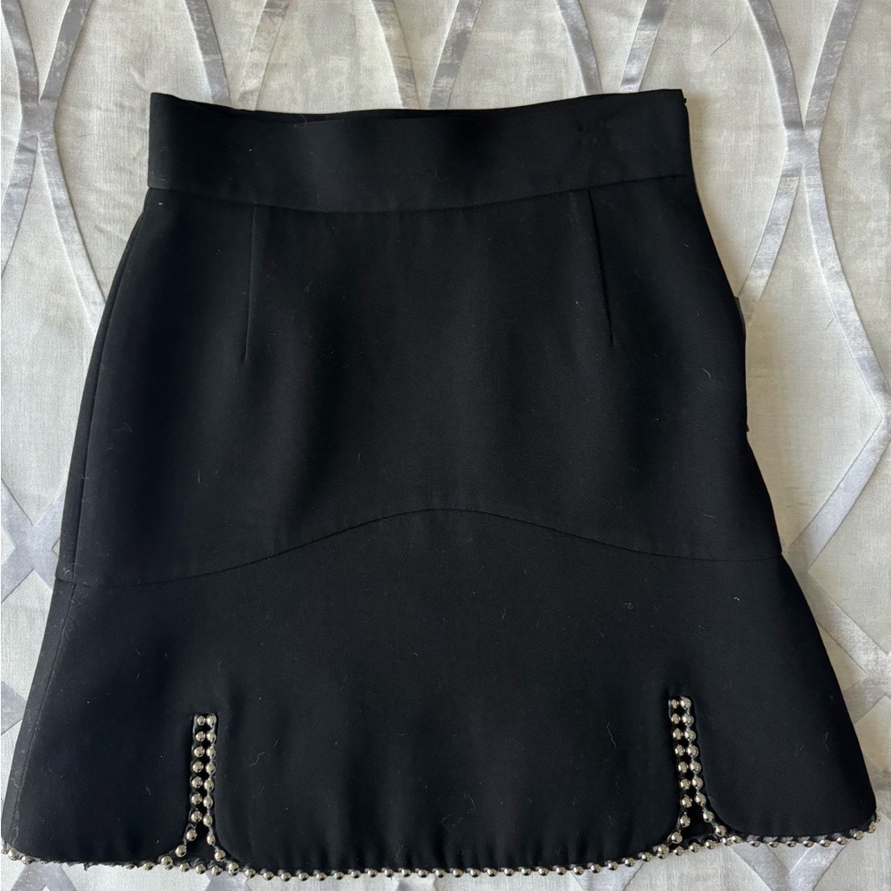 ALEXANDER WANG Wool Skirt with Ball Chain sz 4
